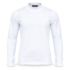 White Mock Neck Cotton Sweater. MNC-001