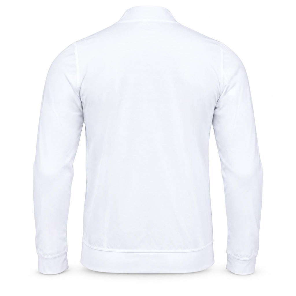 White Mock Neck Cotton Sweater. MNC-001