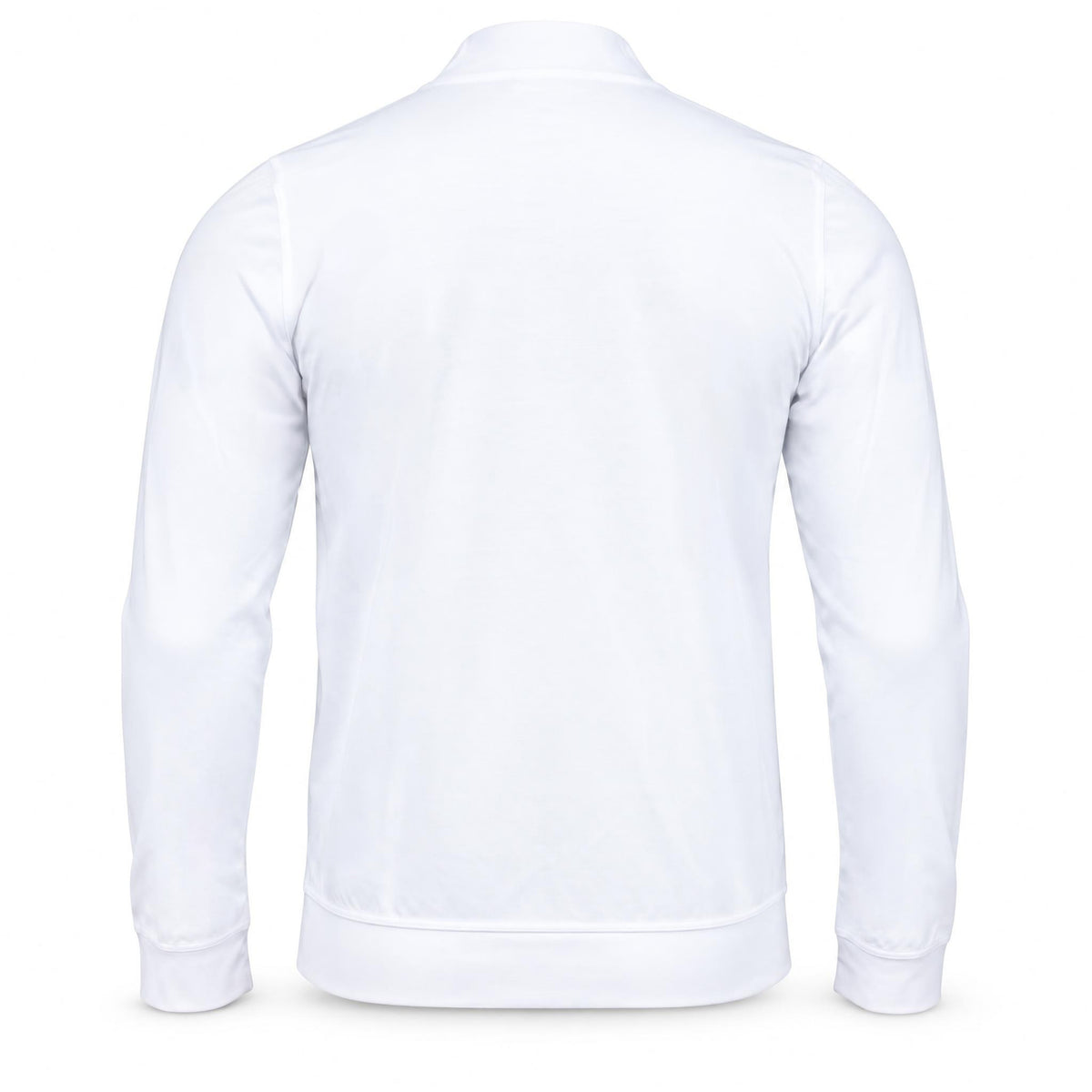 White Mock Neck Cotton Sweater. MNC-001