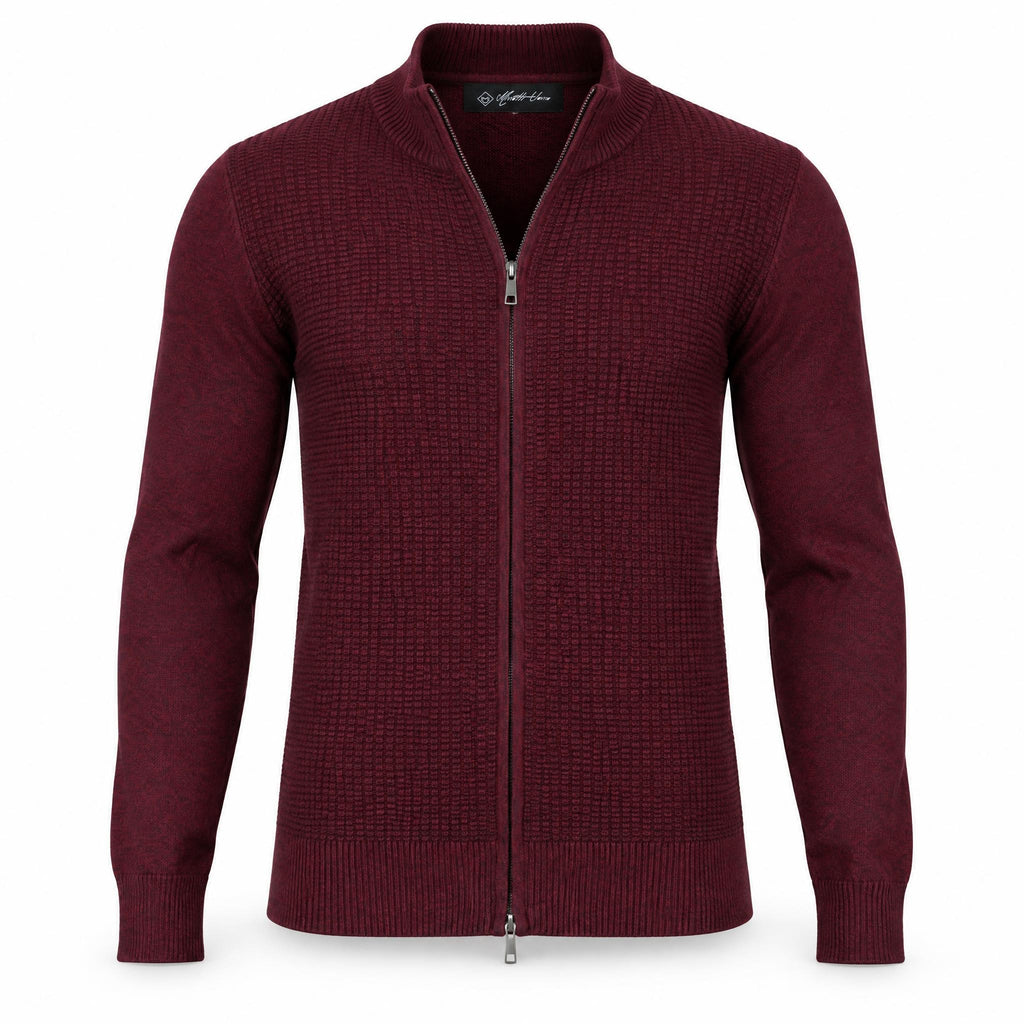 Burgundy Full Zipper Sweater .FZS003