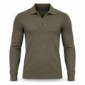 Olive Green Cashmere Half Zip Polo.CP-004