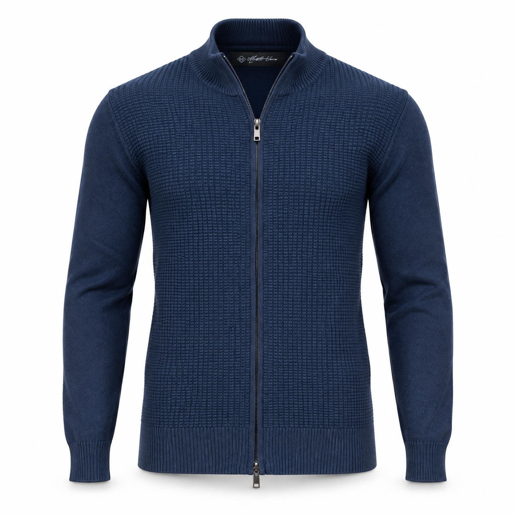 Navy Full Zipper Sweater .FZS003