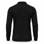 Black Cashmere Half Zip Polo.CP-003