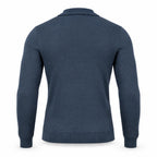 Indigo Cashmere Half Zip Polo.CP-004