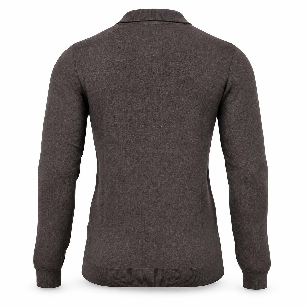 Brown Cashmere Half Zip Polo.CP-004