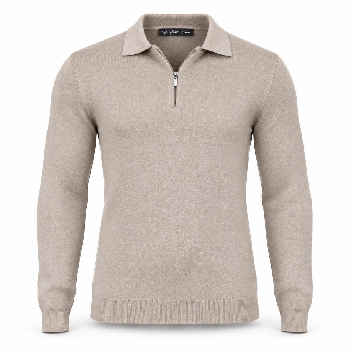 Mink Cashmere Half Zip Polo.CP-004