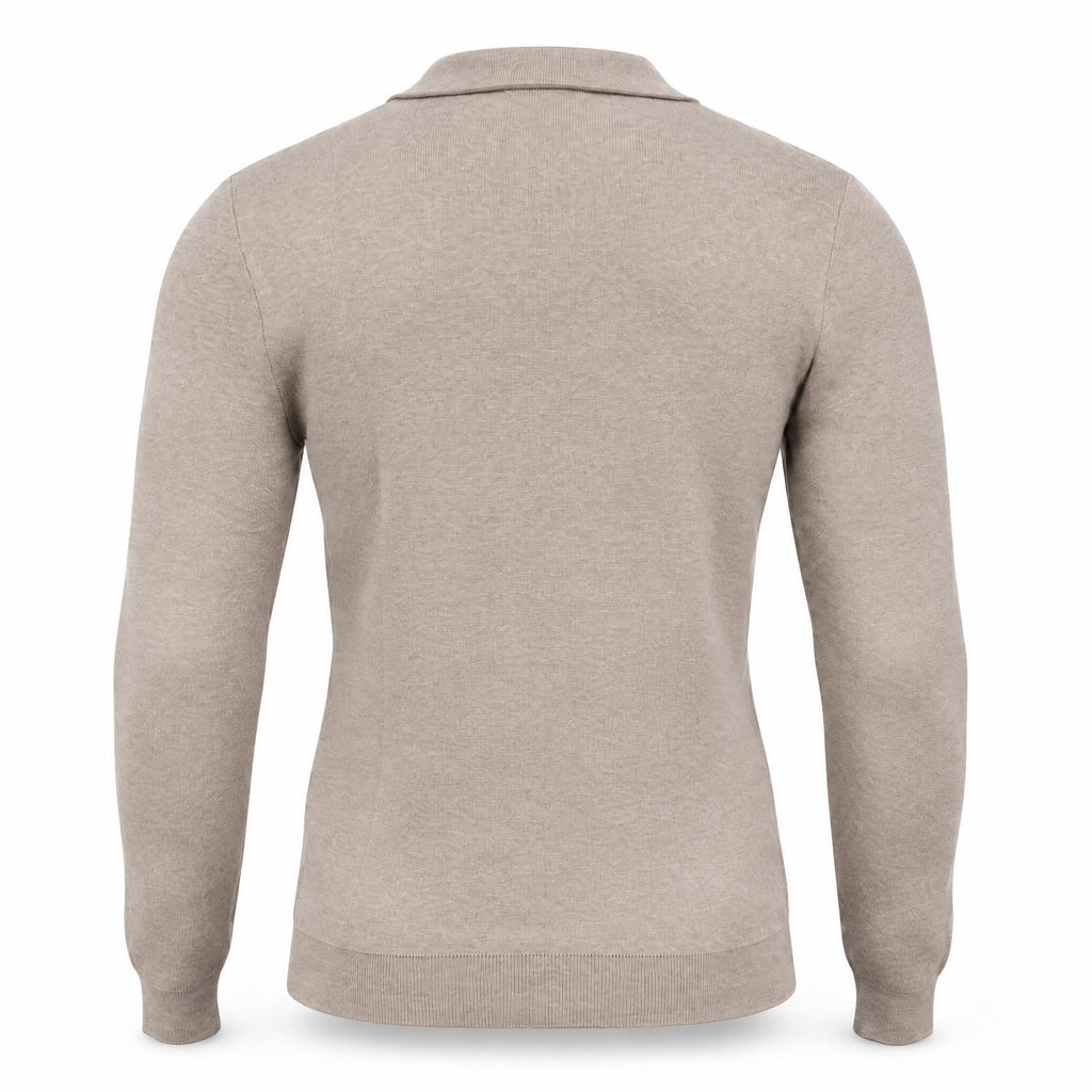 Mink Cashmere Half Zip Polo.CP-004