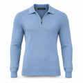 Blue Cashmere Half Zip Polo.CP-004