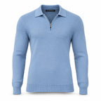 Blue Cashmere Half Zip Polo.CP-004