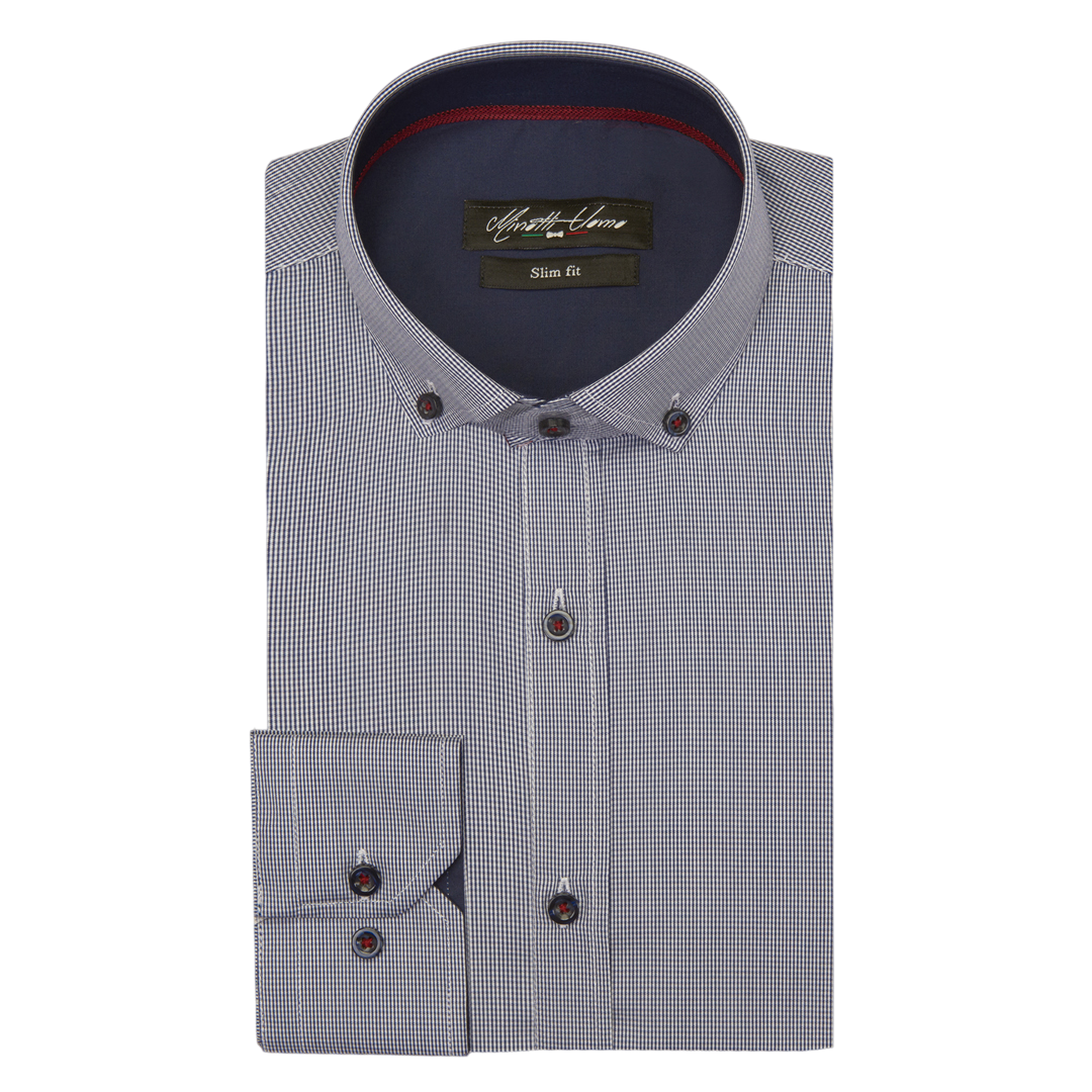 Slim Fit Shirt | Thomas Mason 100% Cotton | Minotti Uomo