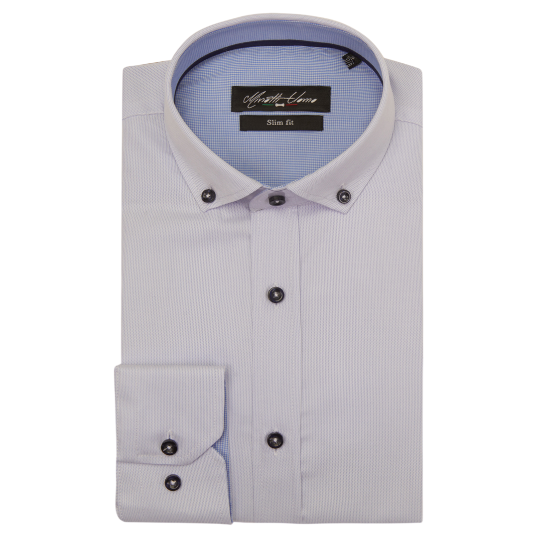 Slim Fit Shirt | Thomas Mason 100% Cotton | Minotti Uomo