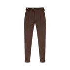 Premium Brown Italian Wool Pants for Men