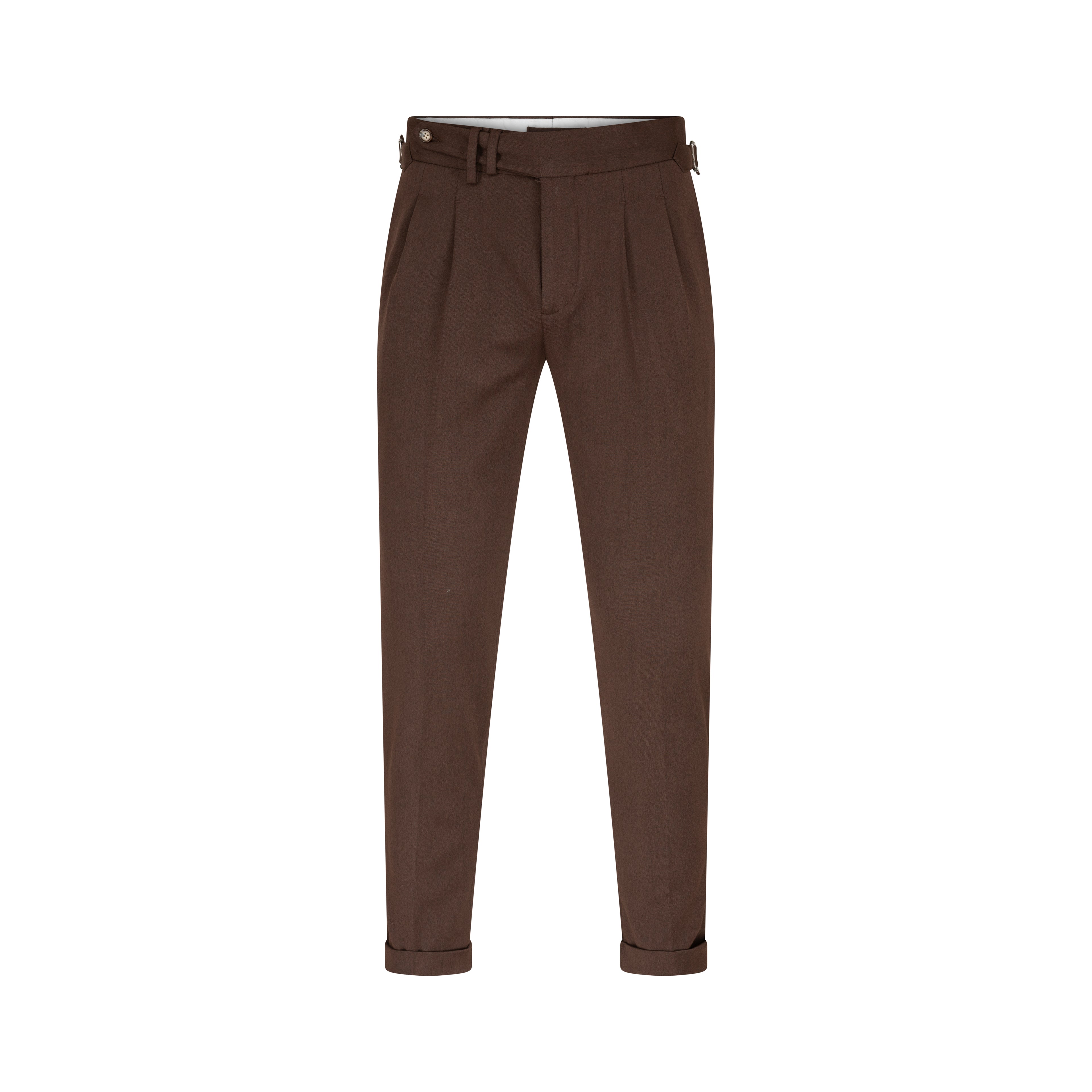 Premium Brown Italian Wool Pants for Men