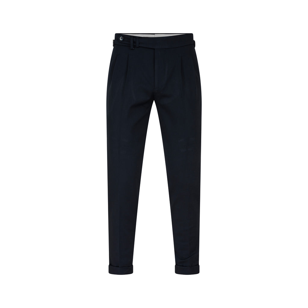 Premium Navy Italian Wool Pants for Men