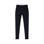 Premium Navy Italian Wool Pants for Men