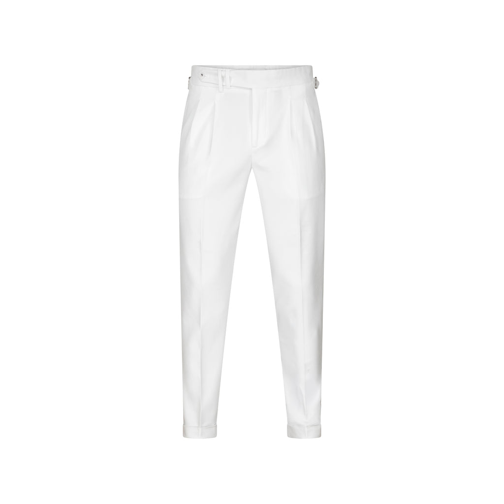 Premium White Italian Wool Pants for Men