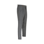 Textured Blue Grey Wool Italian Pant