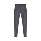 Textured Blue Italian Wool Pants for Men