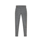 Textured Light Grey Wool Italian Pant