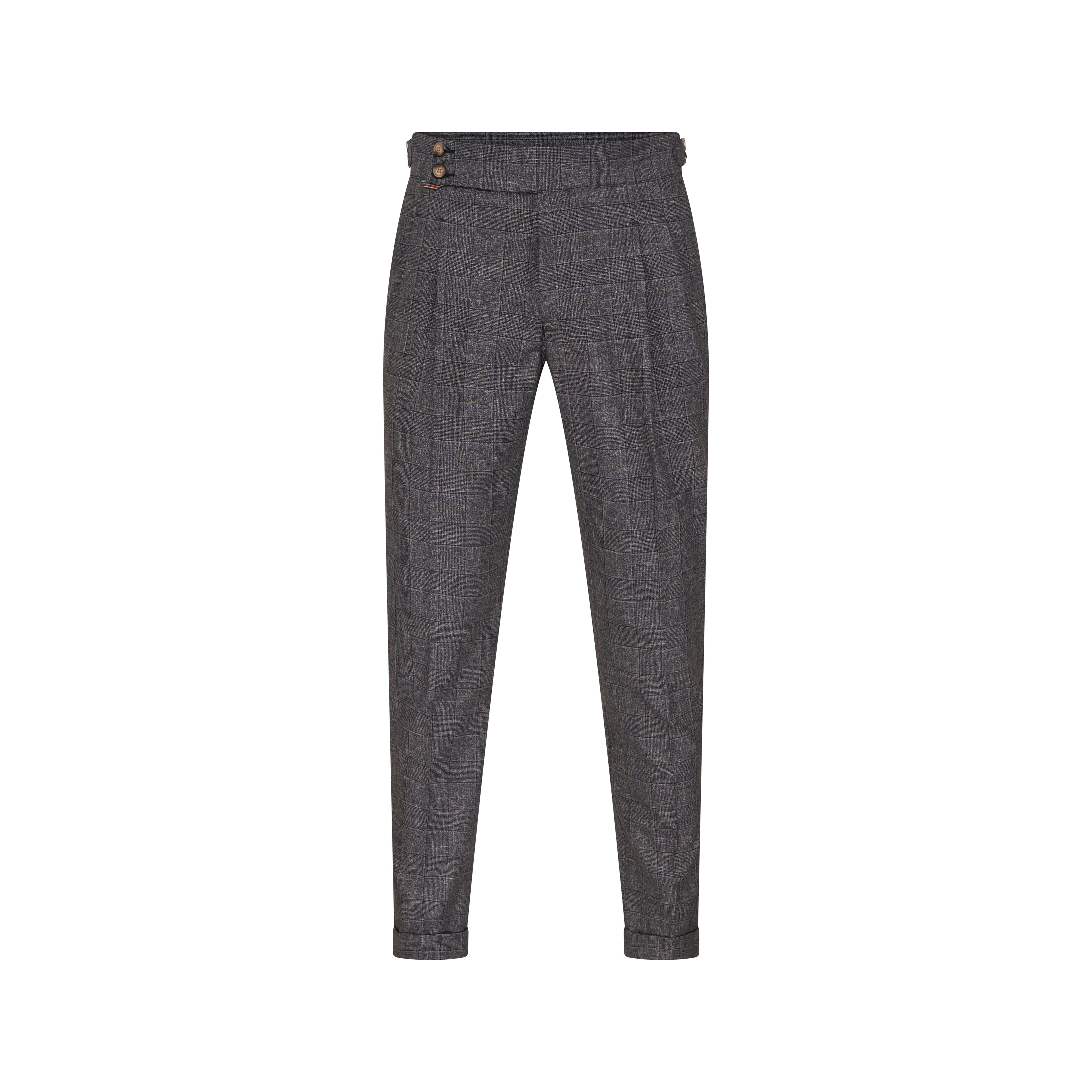 Textured Navy Wool Italian Pant