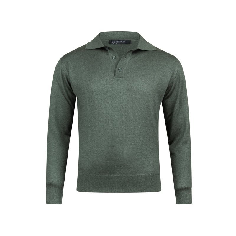 Classic Cashmere Knit Polo Shirt – Modern Refined Style