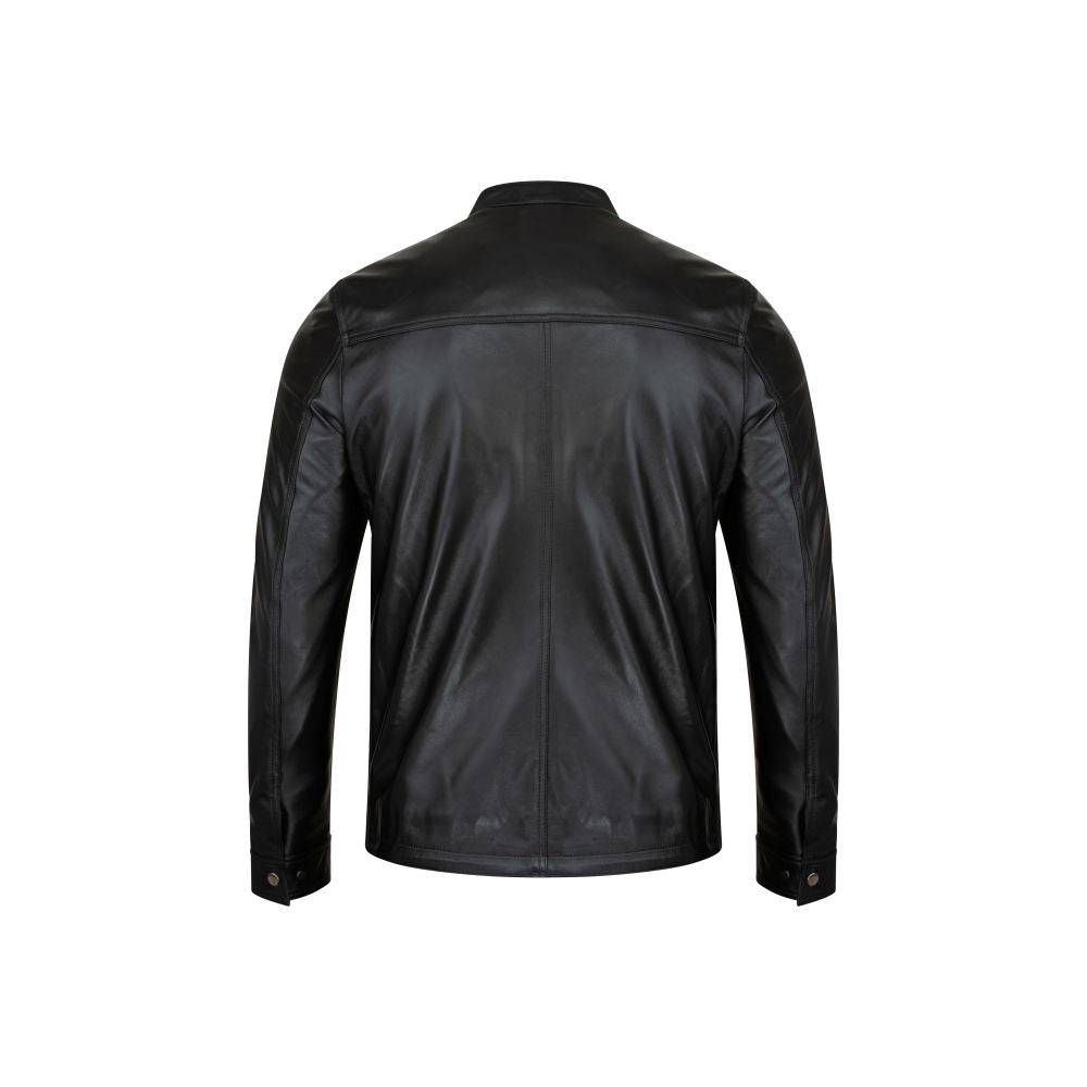 Zip-Up Leather Jacket