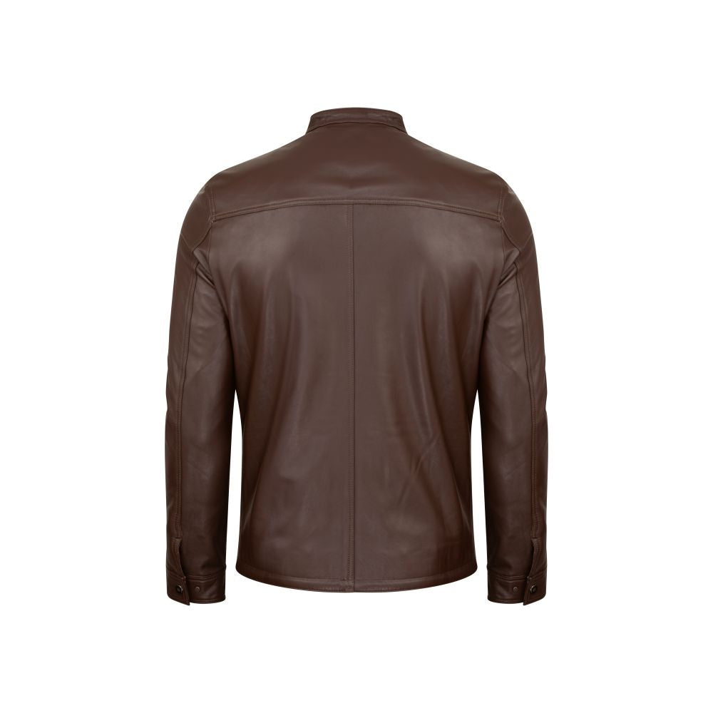 Zip-Up Leather Jacket