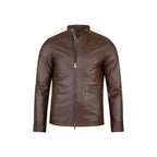 Zip-Up Leather Jacket