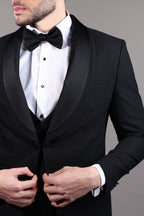 Men’s Ceremony Double Shawl Lapel Suit – Luxury Formal Wedding & Evening Wear