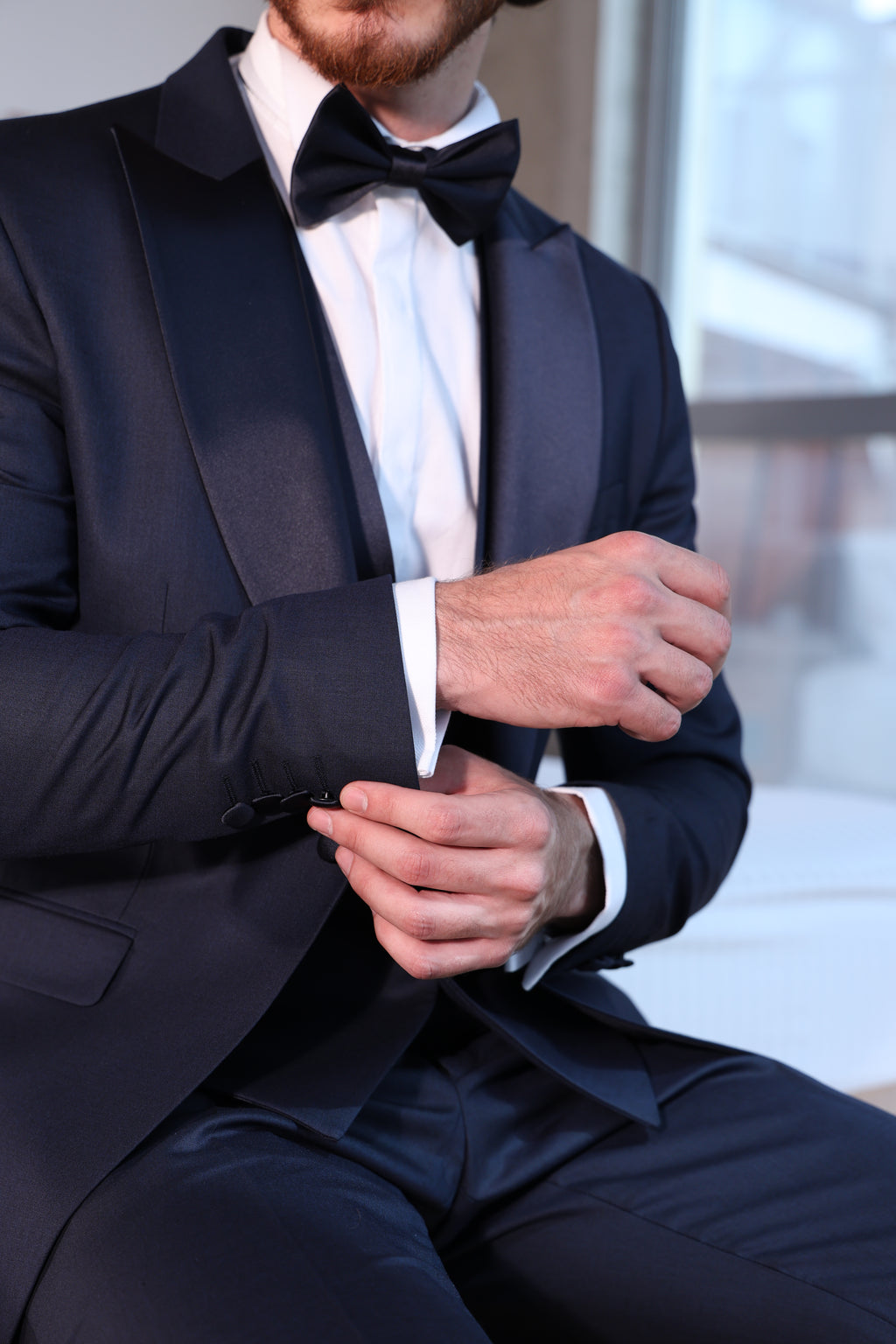 Navy Peak Lapel Tuxedo – Timeless Style for Weddings & Galas.024