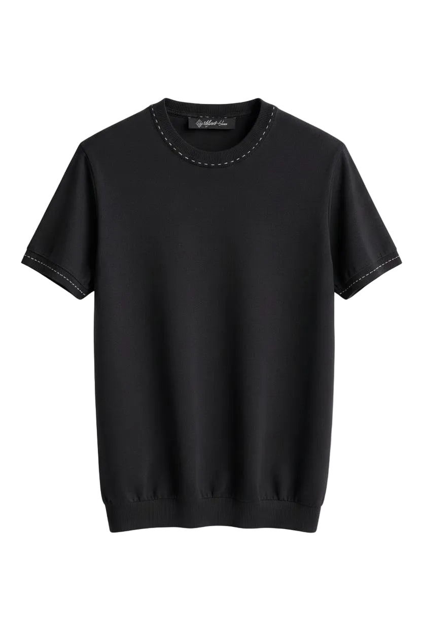Premium Balck Cashmere T-Shirts – Ultra-Soft Lightweight Luxury Essentials