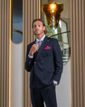 Dark Blue Wool Dubetti Suit – Bold Elegance with a Classic Touch