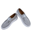 Silver Stylish Summer Loafers with Lace – Comfort Meets Elegance
