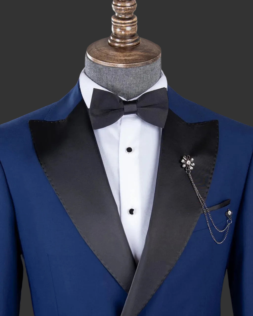 Blue Tuxedo with Belt – Modern Elegance with a Sleek Edge