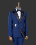 Blue Tuxedo with Belt – Modern Elegance with a Sleek Edge