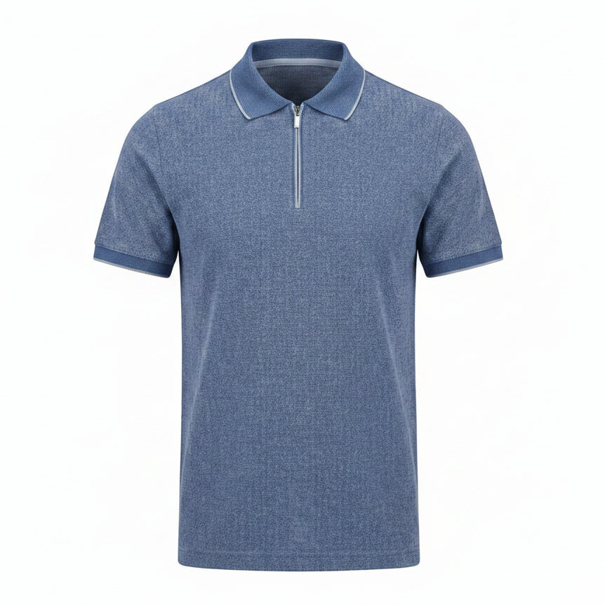 Blue Grey Mercerized Cotton Polo Shirt | Premium Shine & Ultra-Soft Comfort.MCP-003