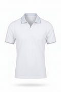 Men’s White Mercerized Cotton Polo | Stylish, Durable & Lightweight Shirt.MCP-004