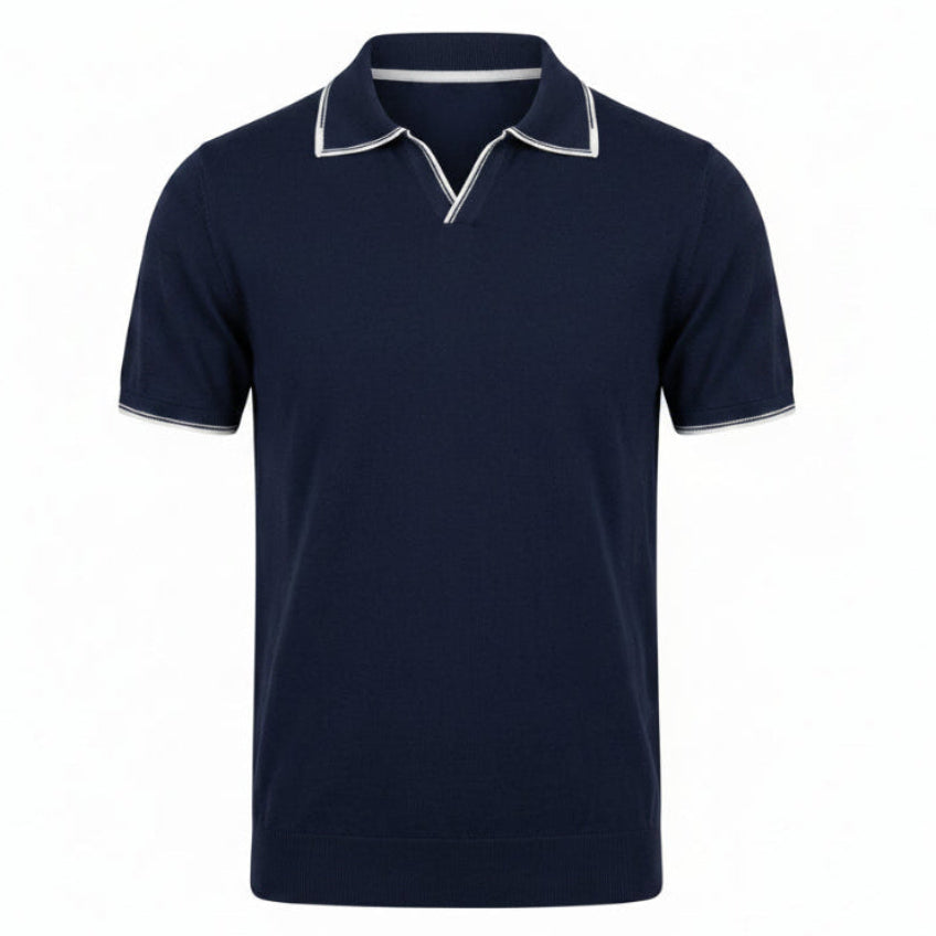 Men’s Navy Mercerized Cotton Polo | Stylish, Durable & Lightweight Shirt.MCP-004