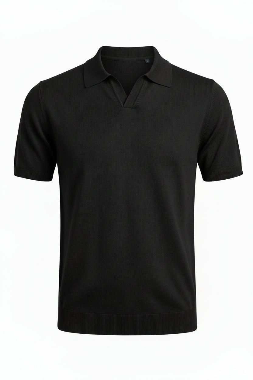 Bamboo Black Polo Shirt – Ultra Soft, Breathable & Eco-Friendly Premium Polo.BP-001