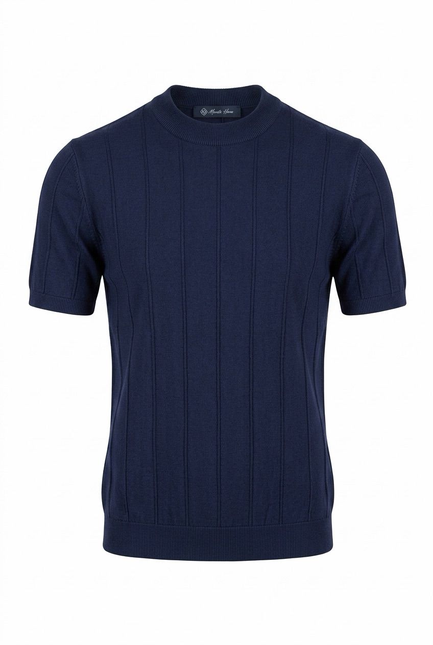 Premium Navy Rayon T-Shirt – Ultra Soft, Breathable & Stylish Everyday Tee.RAT-001