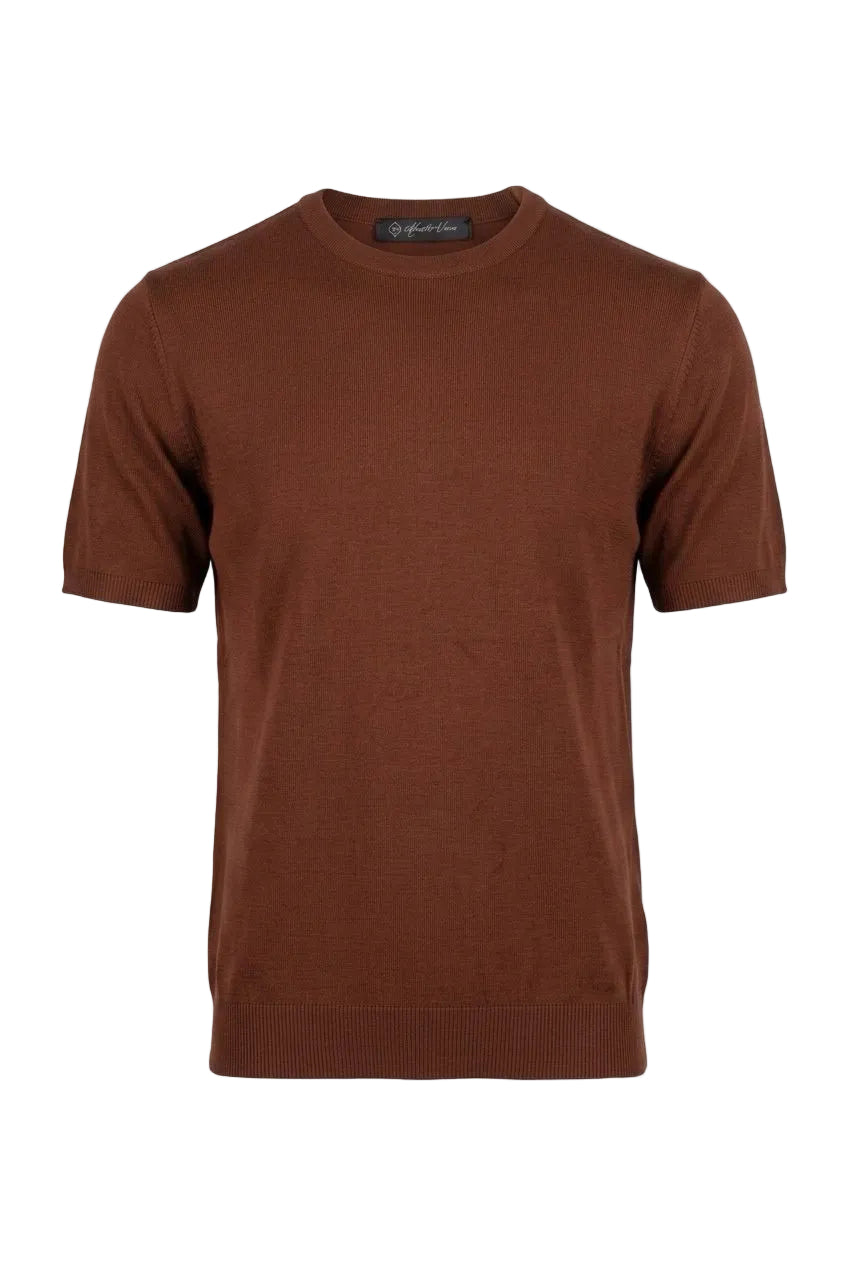 Brick Mercerized Cotton T-Shirt | Premium Shine, Soft & Breathable Fabric.MC-001