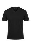 Premium Black Mercerized Cotton V-Neck T-Shirt – Soft, Breathable & Elegant Finish.VMT-001