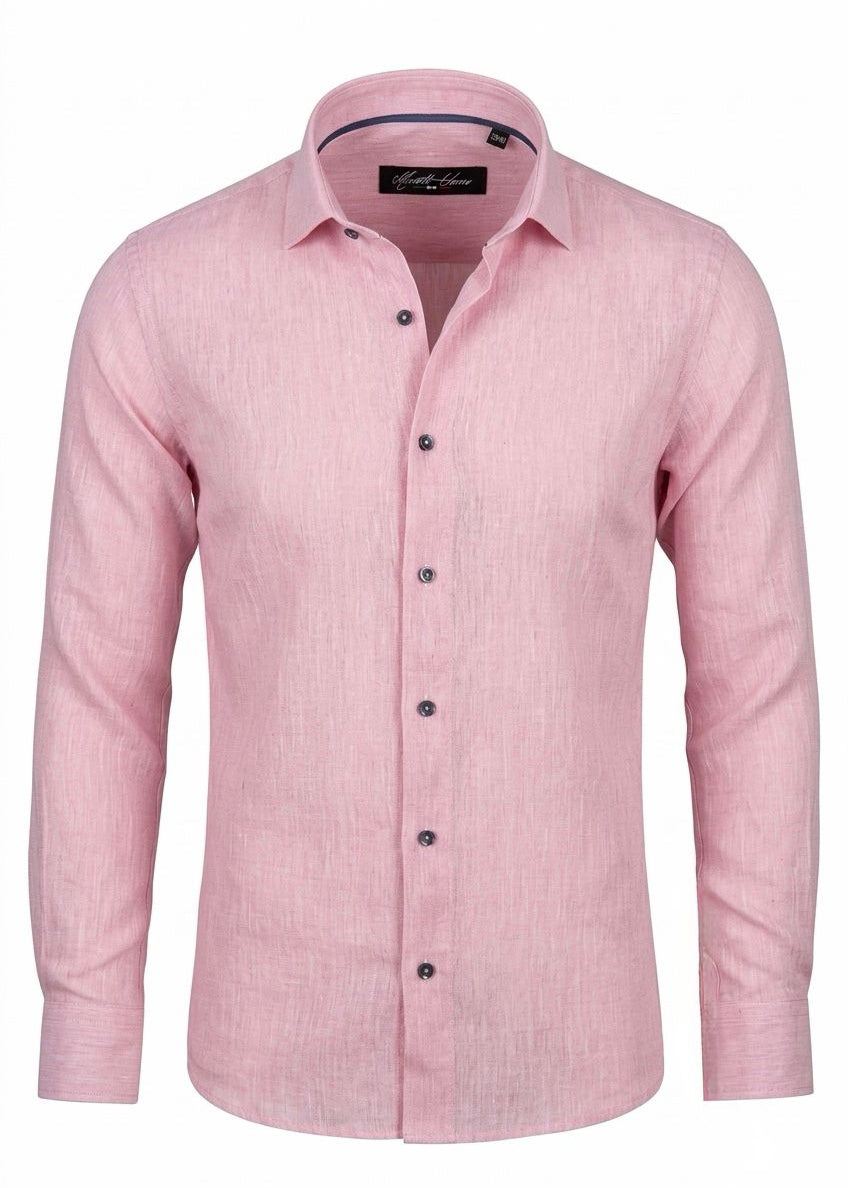 Pink 01 Linen Shirt – Airy Comfort with Timeless Appeal.LSH002