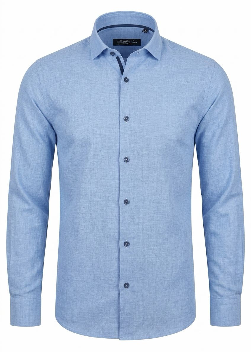 Blue Linen Shirt – Airy Comfort with Timeless Appeal.LSH002