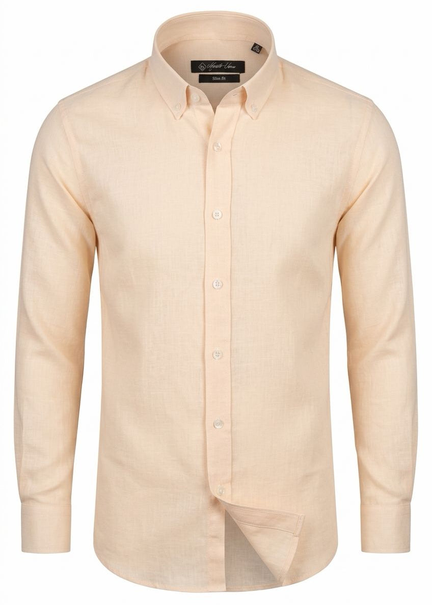 Melon Linen Shirt – Airy Comfort with Timeless Appeal.LSH003
