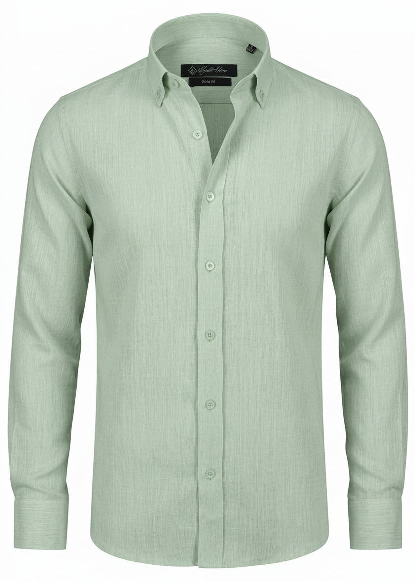 Mint Green Linen Shirt – Airy Comfort with Timeless Appeal.LSH003