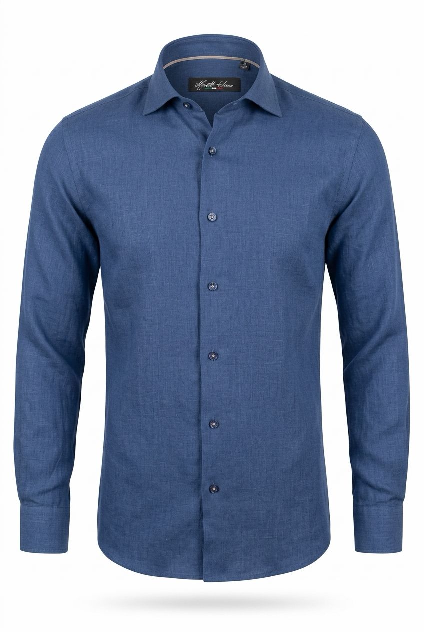 Navy Linen Shirt – Airy Comfort with Timeless Appeal.LSH002