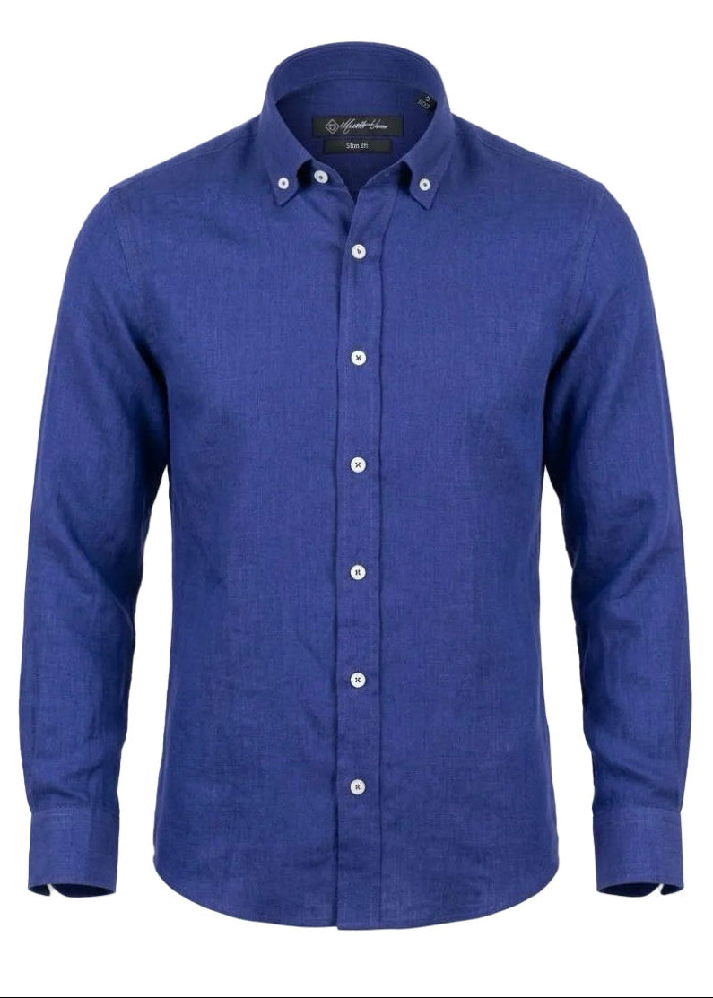 Indigo Linen Shirt – Airy Comfort with Timeless Appeal.LSH003