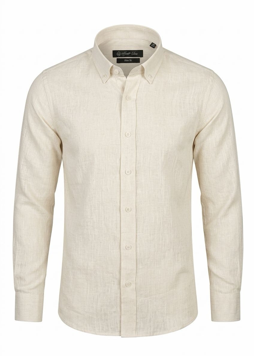 Beige Linen Shirt – Airy Comfort with Timeless Appeal.LSH003