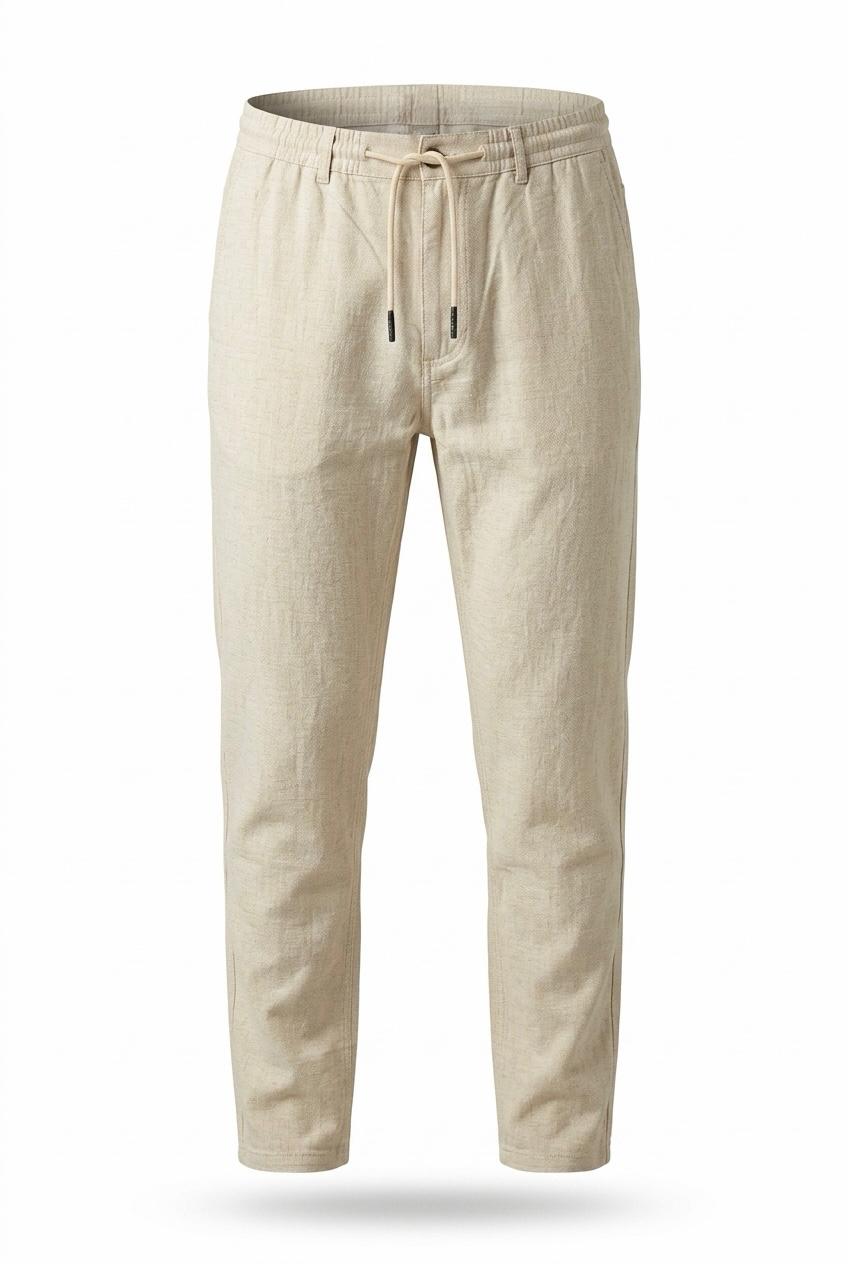 Beige Linen Pants – Lightweight, Breathable & Relaxed Fit.LNP-001